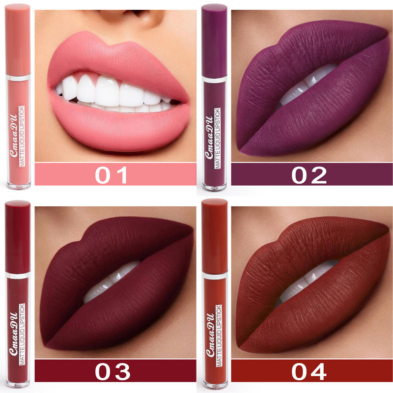 Women's Non-stick Cup Waterproof Matte Lipstick Long-Lasting Lip Care Pack