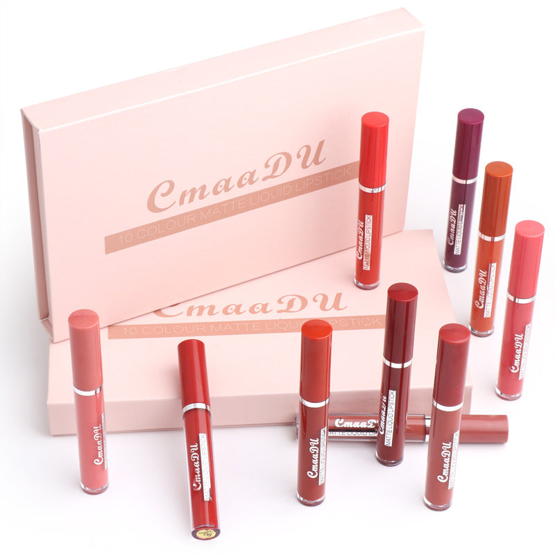 Women's Non-stick Cup Waterproof Matte Lipstick Long-Lasting Lip Care Pack