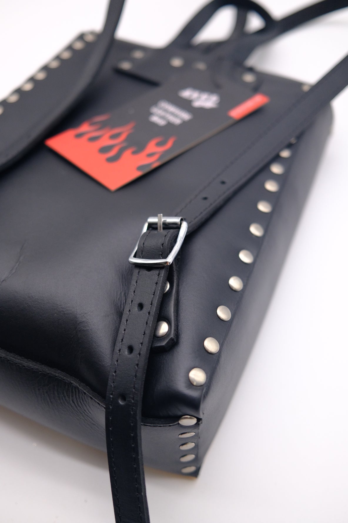 Axel Co Leather Flame Backpack