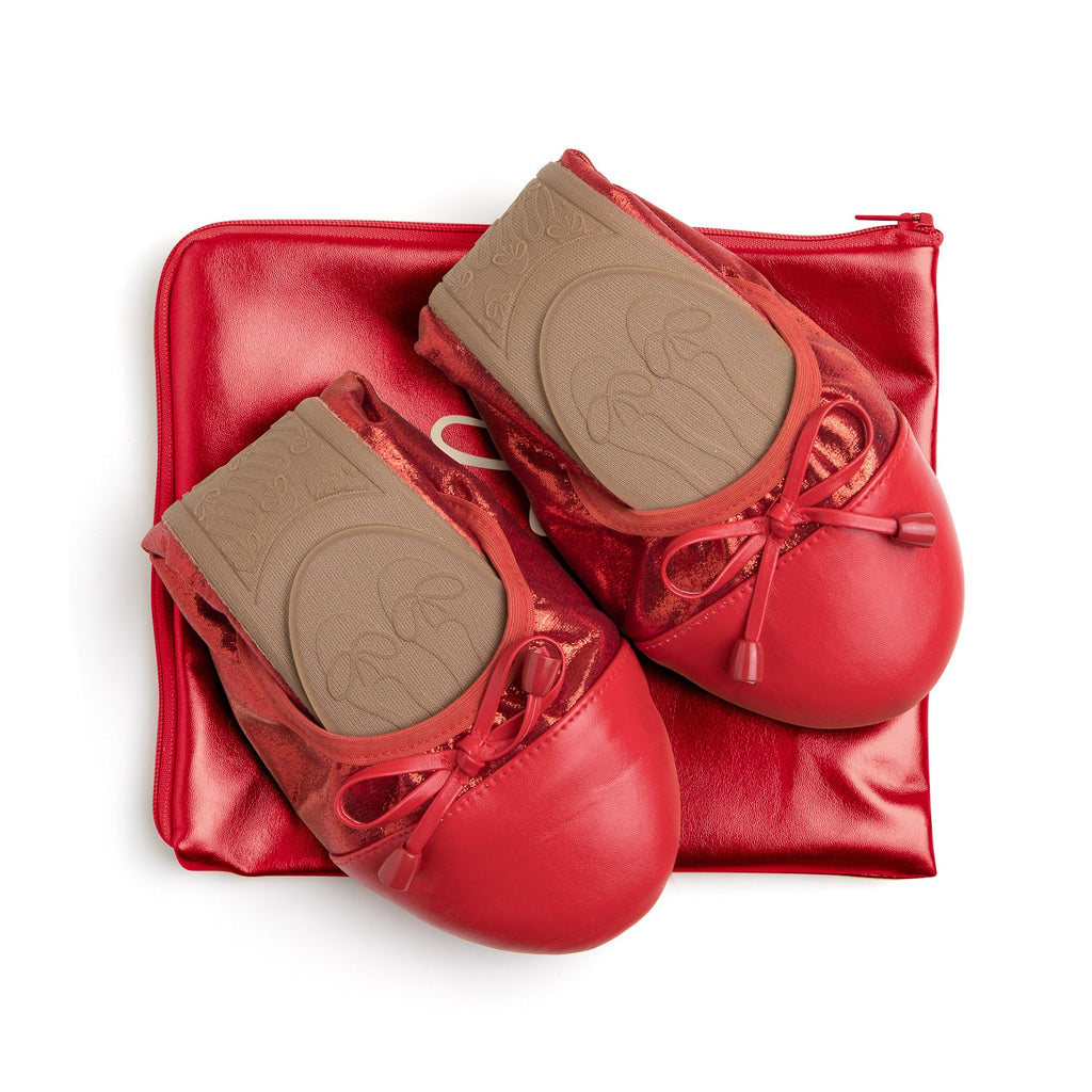 Ruby Red Ballet Flats