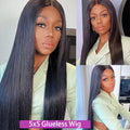 210 Density Glueless Wigs Human Hair Body Wave Lace Front Wigs Human Hair Pre Plucked 4x4 HD Lace Frontal Wigs