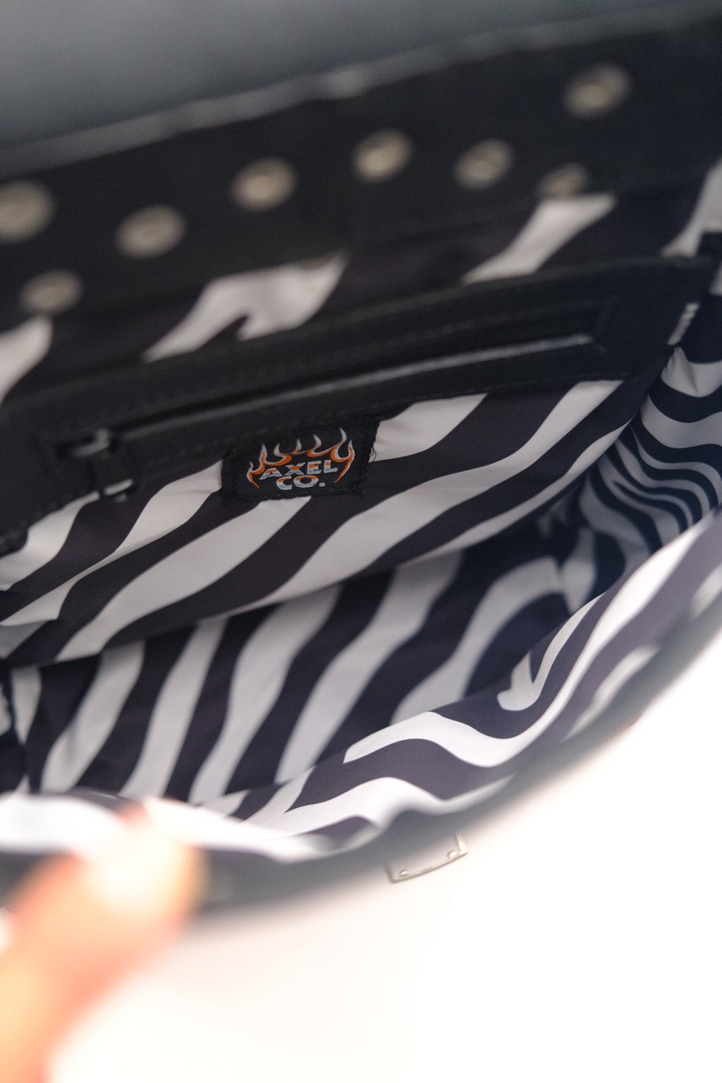 Axel Co Leather Flame Backpack