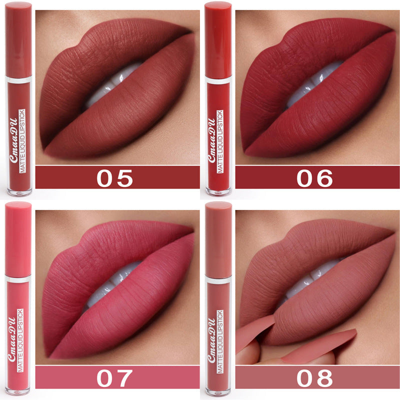 Women's Non-stick Cup Waterproof Matte Lipstick Long-Lasting Lip Care Pack