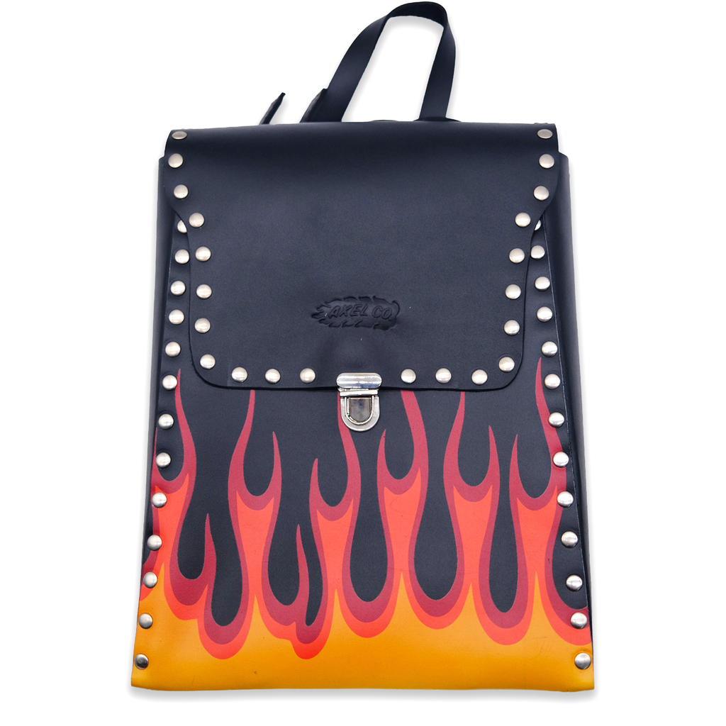 Axel Co Leather Flame Backpack