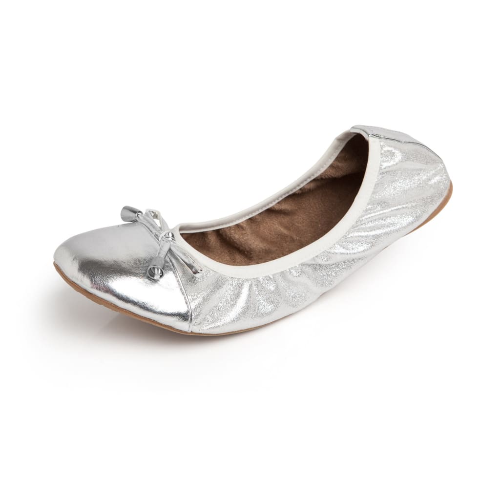 Silver Shimmer Ballet Flats