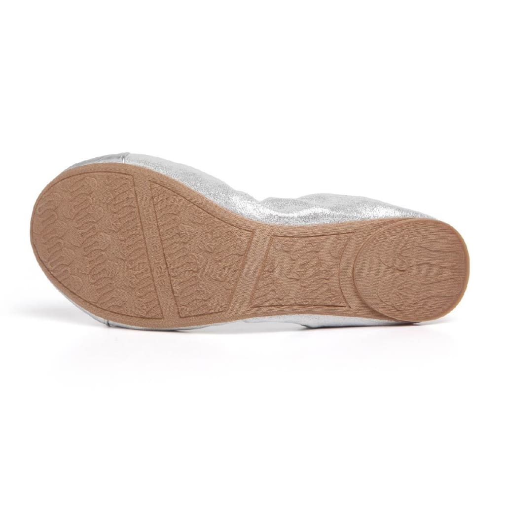 Silver Shimmer Ballet Flats