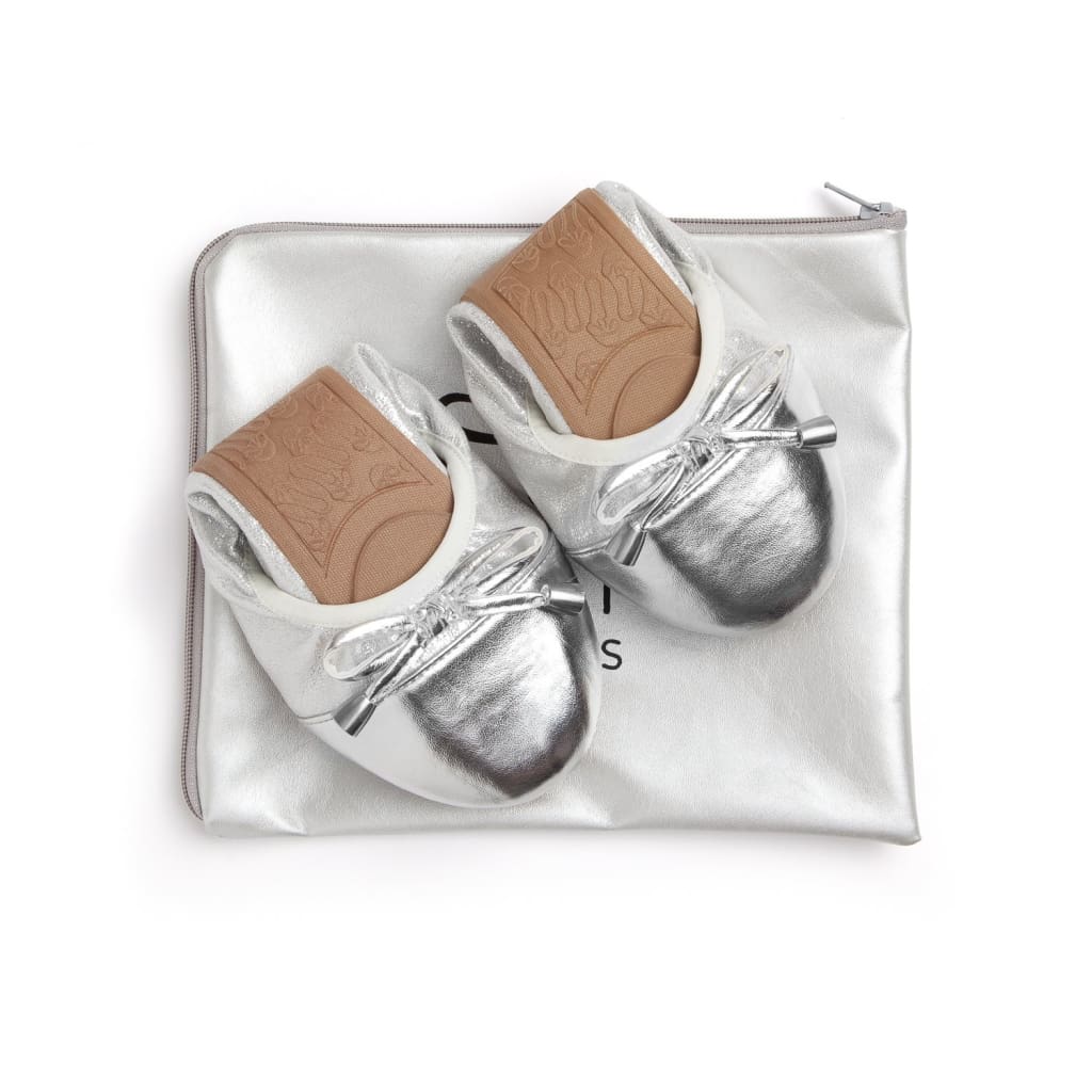 Silver Shimmer Ballet Flats