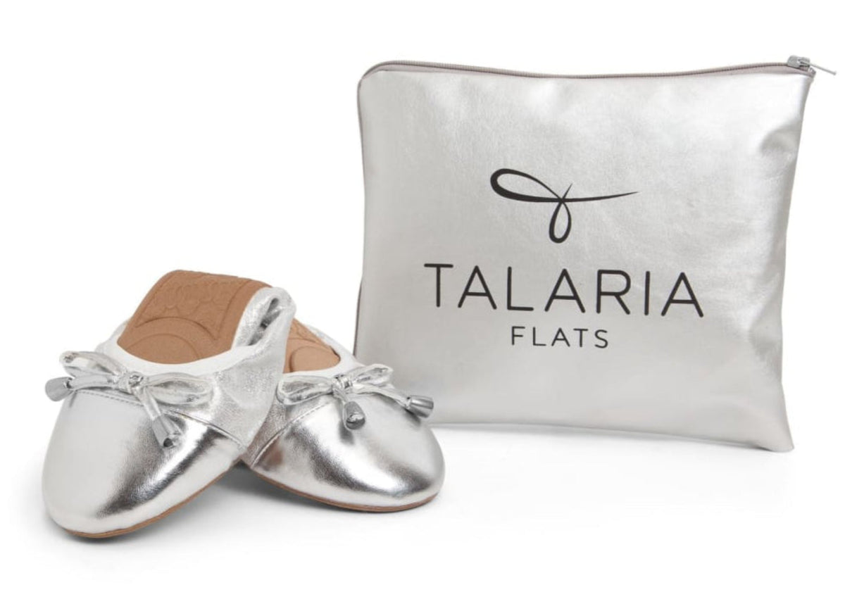 Silver Shimmer Ballet Flats