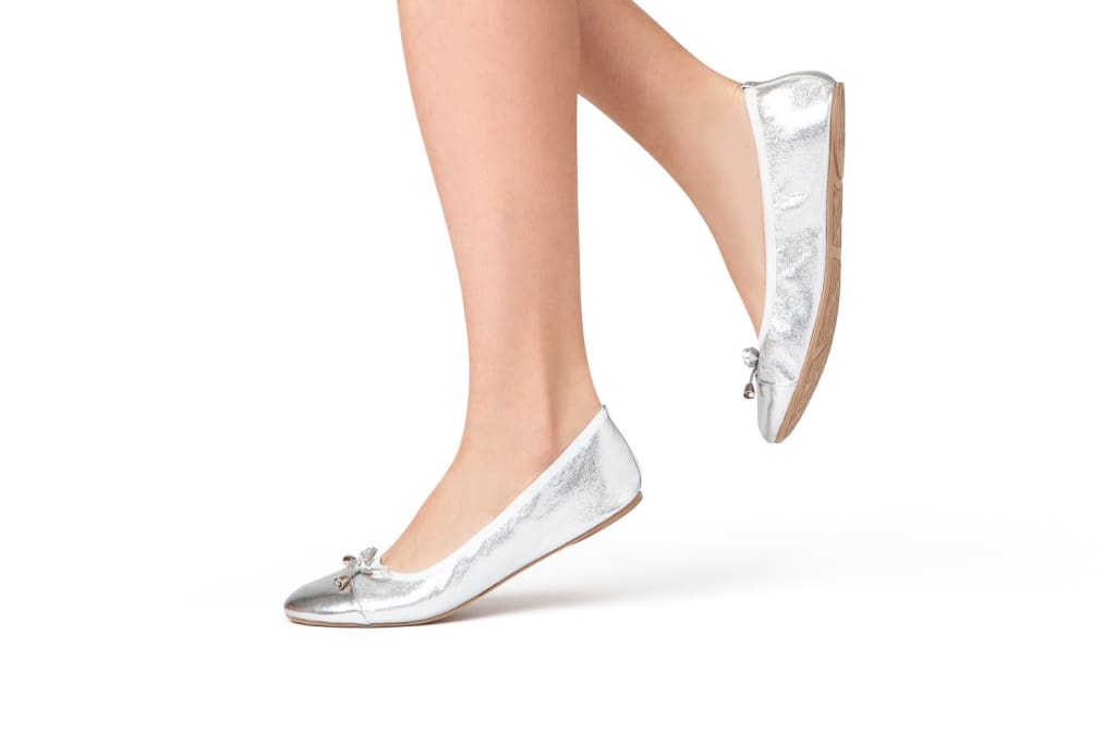 Silver Shimmer Ballet Flats